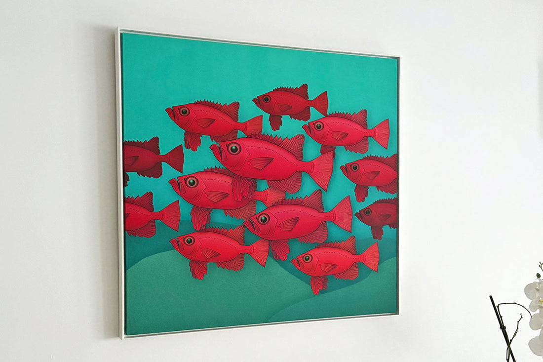 Arte autoral para sala com identidade real