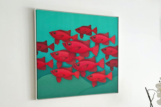Arte autoral para sala com identidade real