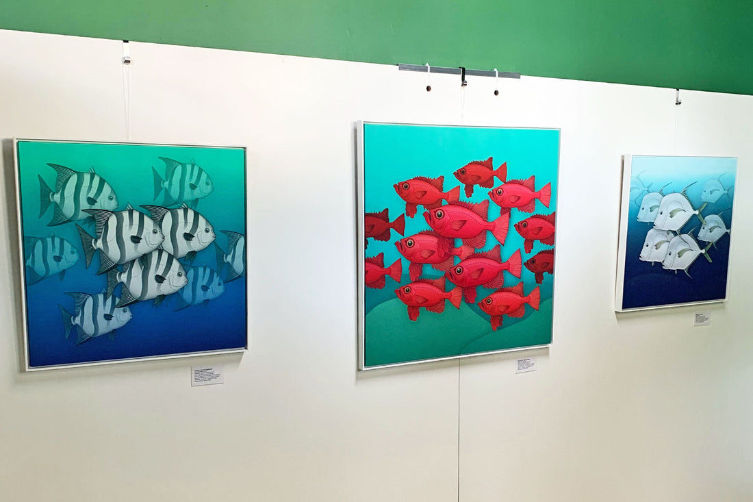 Obra de arte marinha na decoração
