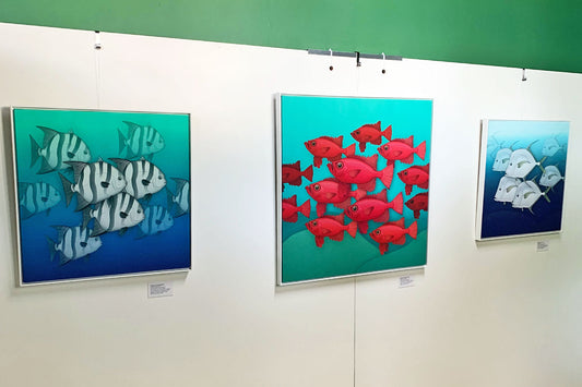 Obra de arte marinha na decoração